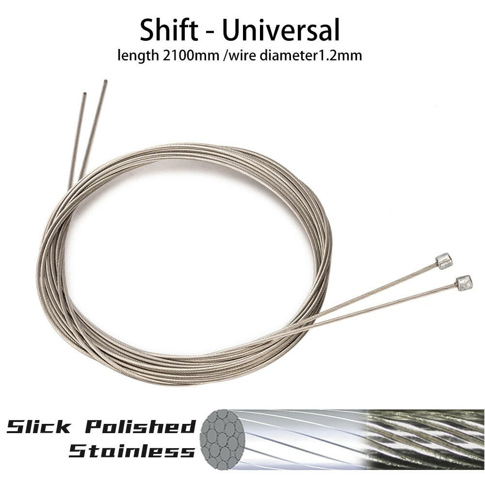 ZTTO Bicycle Stainless Steel Inner Shift Brake Wire MTB Road Bike Shifting Zinc Coat Inside Cable Line 2100mm Shifter Derailleur-WAYBIKER