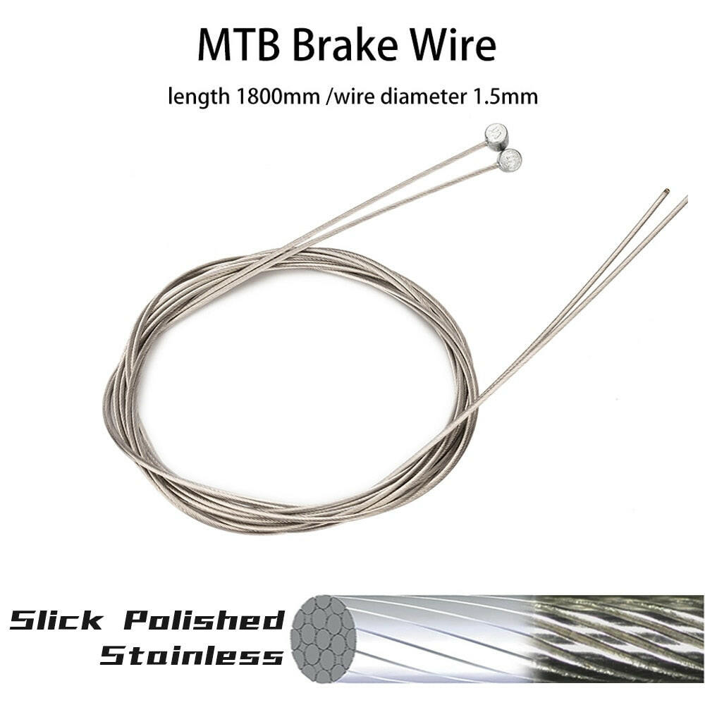 ZTTO Bicycle Stainless Steel Inner Shift Brake Wire MTB Road Bike Shifting Zinc Coat Inside Cable Line 2100mm Shifter Derailleur-WAYBIKER