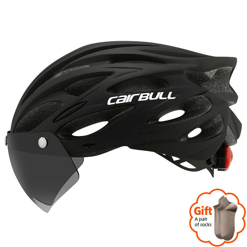 Bicycle Safety Helmets cairbull Removable Lens Visor Mountain Road Bike Helmet Integrally-molded Ultralight With Rearlight cap-WAYBIKER