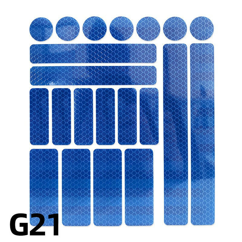 Bike Safety Stickers Night Bicycle Reflective Stickers Acrylic Self-Adhesive Cycling Decorative Anti-Collision Warning Strip-WAYBIKER