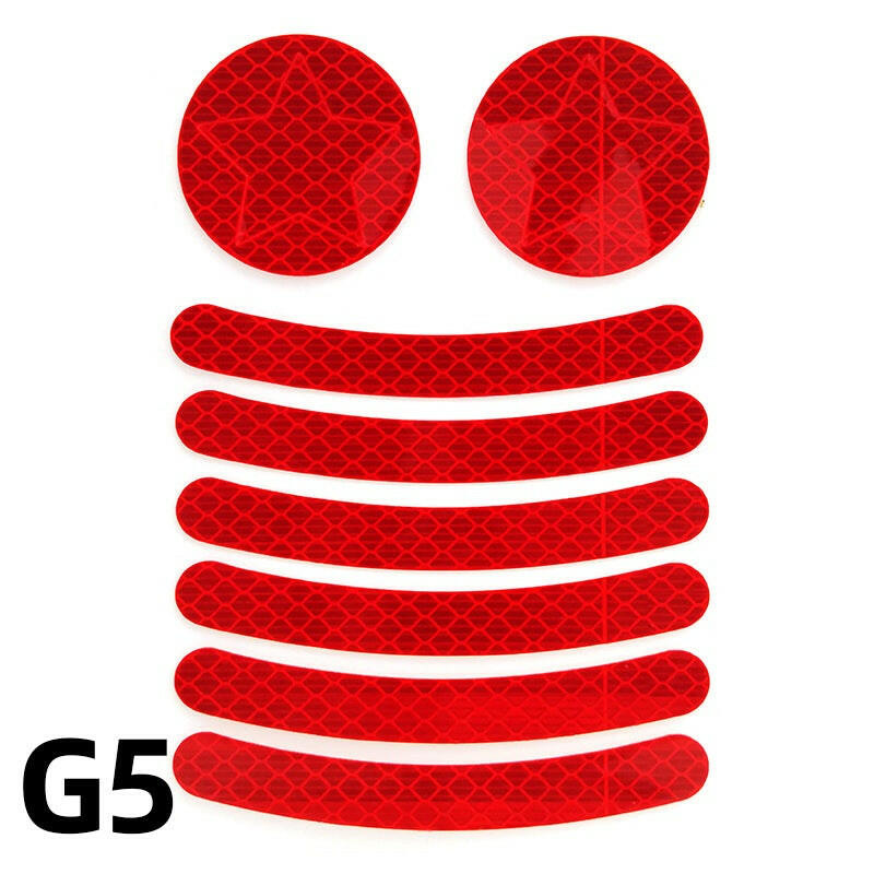 Bike Safety Stickers Night Bicycle Reflective Stickers Acrylic Self-Adhesive Cycling Decorative Anti-Collision Warning Strip-WAYBIKER