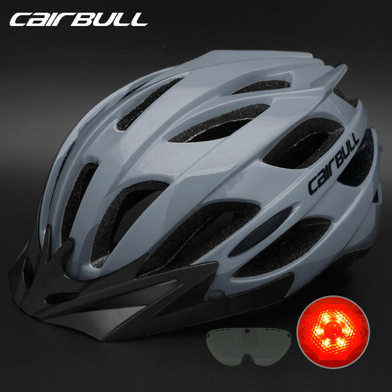 CAIRBULL Aero Road Bike Helmet Specialized MTB Cycling Helmets Goggles Adult Men Women Removable Visor Lens With Taillight EPS-WAYBIKER