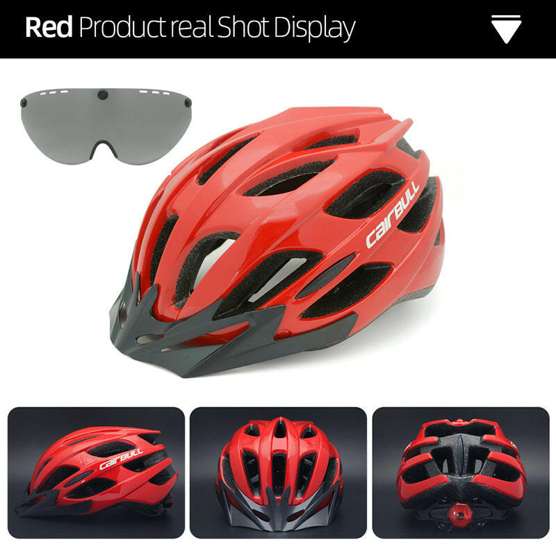 CAIRBULL Aero Road Bike Helmet Specialized MTB Cycling Helmets Goggles Adult Men Women Removable Visor Lens With Taillight EPS-WAYBIKER