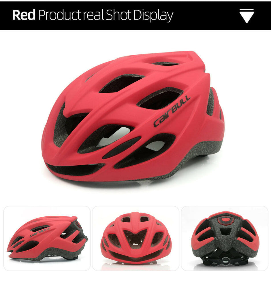 CAIRBULL Cycling Helmet Road Bike Helmets Specialized for Men Women With USB Charging Taillight Ventilated Integrally-Molded M/L-WAYBIKER