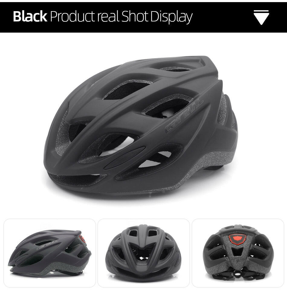 CAIRBULL Cycling Helmet Road Bike Helmets Specialized for Men Women With USB Charging Taillight Ventilated Integrally-Molded M/L-WAYBIKER