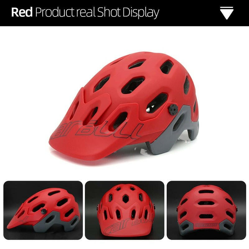 CAIRBULL Mountain Bike Helmets Outdoor Sports MTB Safety Cycling Helmet Adult Men Women Removable Sun Visor Integrally-Molded