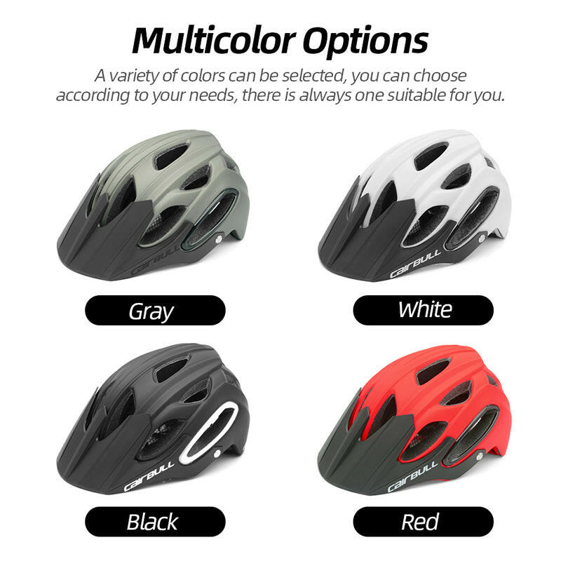 cairbull mtb helm CAIRBULL Mtb Helmet Cycling Mountain Bike Helmets Ventilated Riding With Sun Visor Insect Net Adult Men Women Integrally-Molded