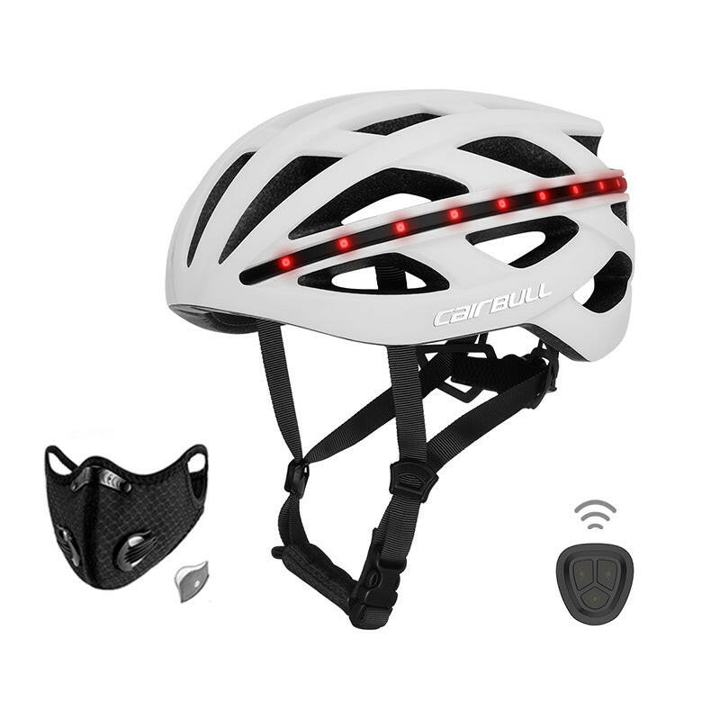 CAIRBULL Smart Road Bike Helmet LED Turn Signal Light Strip Stoplight In-mold EPS Safety Cycling Equipment Helmet for Adult M/L-WAYBIKER