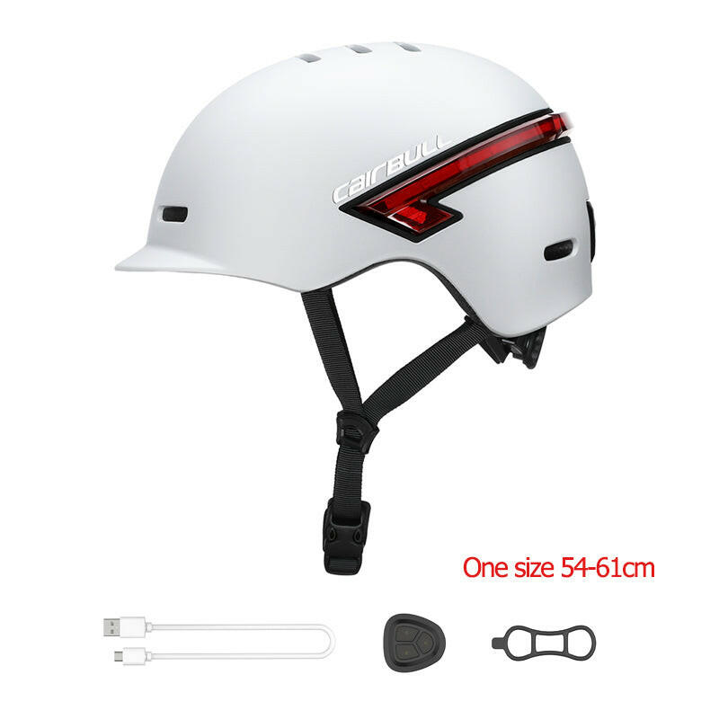 Cairbull Commuter Helmet Cycling Helmet Remote Control Strobe Led Light Road Bike Helmet for Men for Electric Scooter Bike