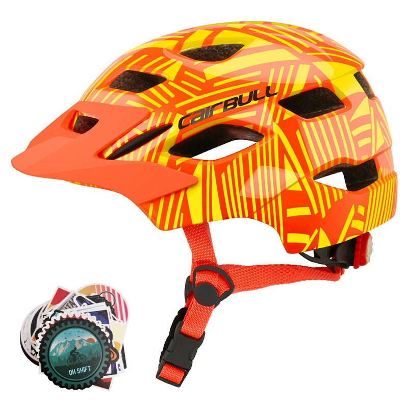 Cairbull Kids Safety Helmets MTB Road with Rear Light Children Bicycle Helmet With Sun Visor For Boy Girl Cycling Cap Ultralight-WAYBIKER