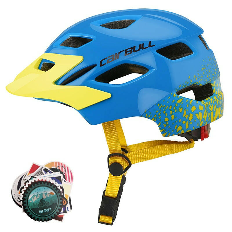 Cairbull Kids Safety Helmets MTB Road with Rear Light Children Bicycle Helmet With Sun Visor For Boy Girl Cycling Cap Ultralight-WAYBIKER