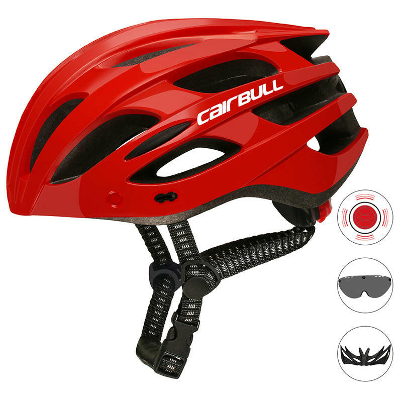 Cairbull MTB Bicycle Helmet Ultralight Outdoor Safety Cycling Helmet With Len Visor Taillight for Men Women Mountain Bike Helmet-WAYBIKER