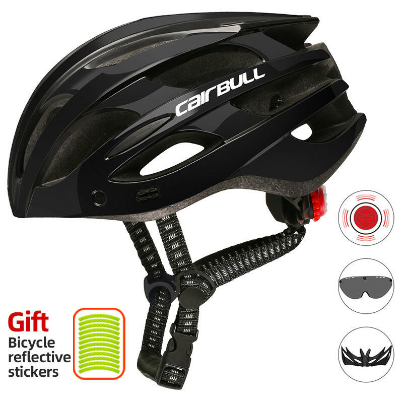Cairbull Mtb Helmet Light Road Bycicle for Men With Taillight Visor Lens Mountain Bike Safety Helmet Casco Bicicleta Ventilated-WAYBIKER