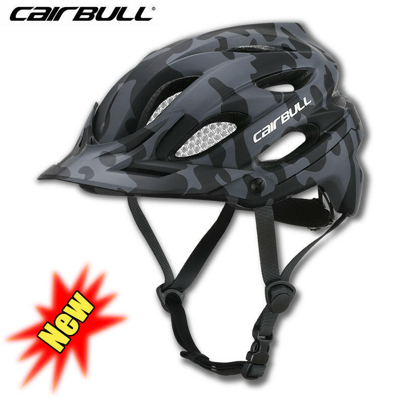 Cairbull Newest MTB Bike Adult Unisex Helmet The Newest Camouflage Color Jungle Off-road Helmet with Brim and Insect Net Hole