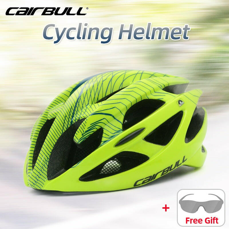Cairbull Road Cycling Helmet Men's Racing Bike Integrally-Molded Lightweight Helmet with Cycling Glasses Casco Bicicleta Hombre