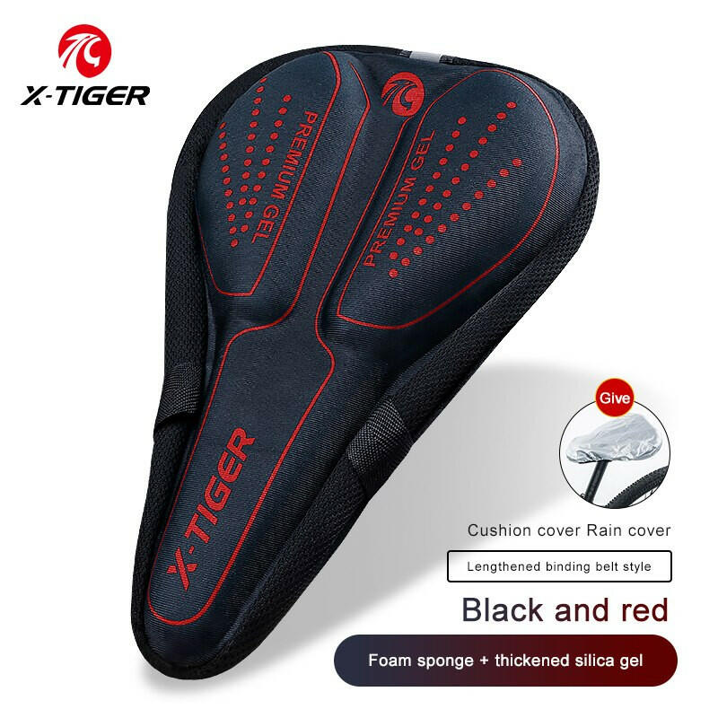 X-TIGER Bicycle Seat Cover 3D Sponge Polymer Soft Thickened Breathable Cycling Seat Mat Mountain Bicycle Saddle Seat Accessories-WAYBIKER