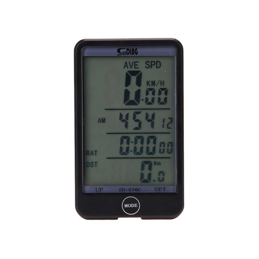 Wireless Bike Bicycle Cycling Computer Odometer Speedometer Touch Button LCD Backlight Backlit Water-resistant Multifunction