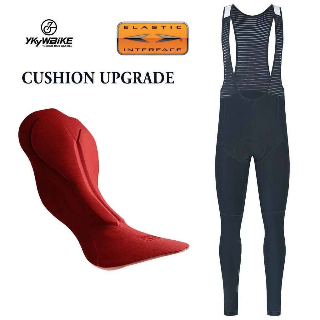 YKYWBIKE winter men's Cycling Bib Pants Thermal Fleece  trousers winter leggings with pad to keep warm  mountain bike pants 사이클링-WAYBIKER