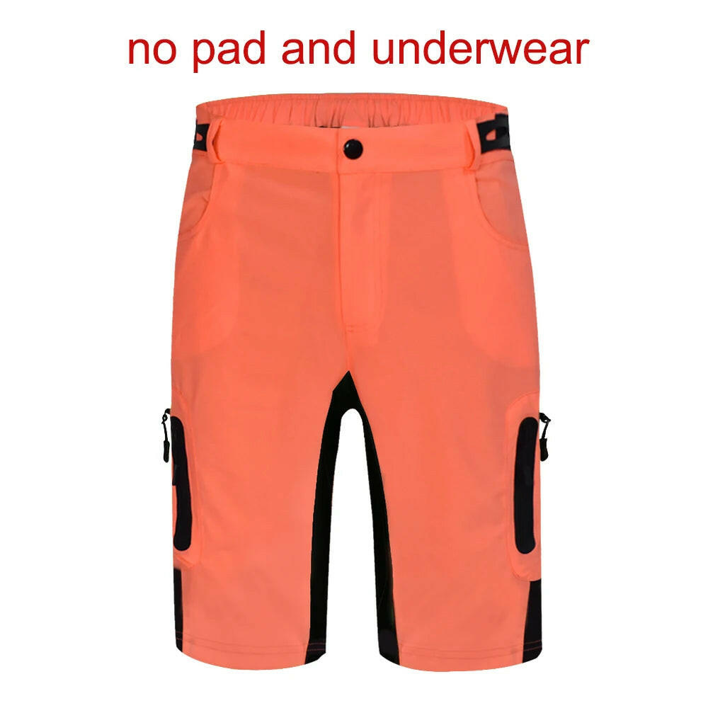 WOSAWE Men's Cycling Padded Shorts With Non-Remove Cycling Underwear Bike Downhill MTB Shorts Loose Fit Sports Bicycle Short-WAYBIKER