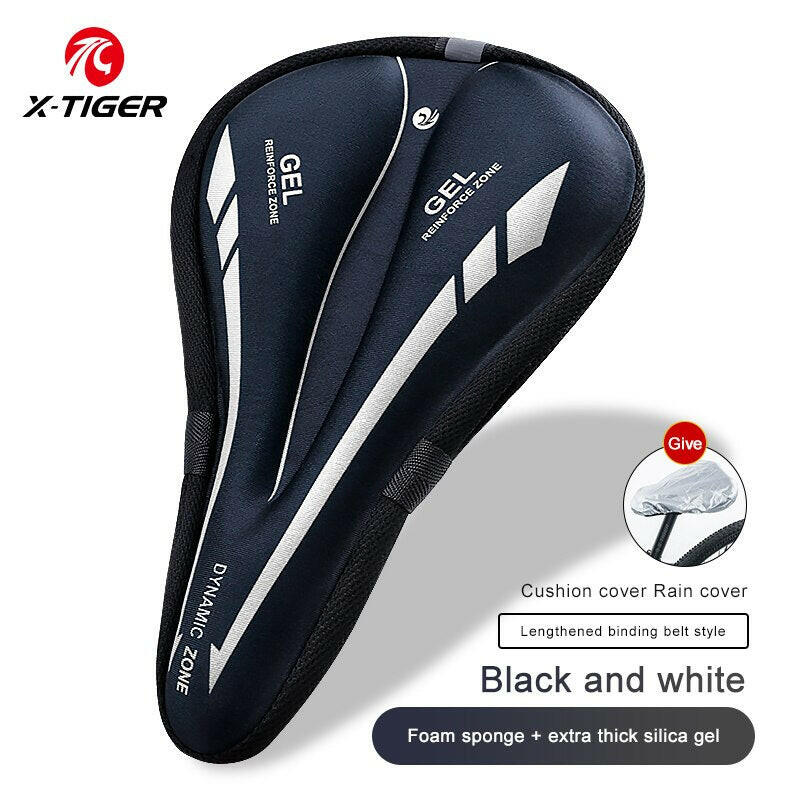 X-TIGER Bicycle Seat Cover 3D Sponge Polymer Soft Thickened Breathable Cycling Seat Mat Mountain Bicycle Saddle Seat Accessories-WAYBIKER