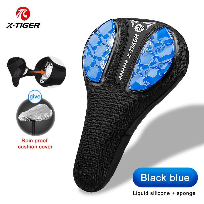 X-TIGER Bicycle Seat Cover 3D Sponge Polymer Soft Thickened Breathable Cycling Seat Mat Mountain Bicycle Saddle Seat Accessories-WAYBIKER