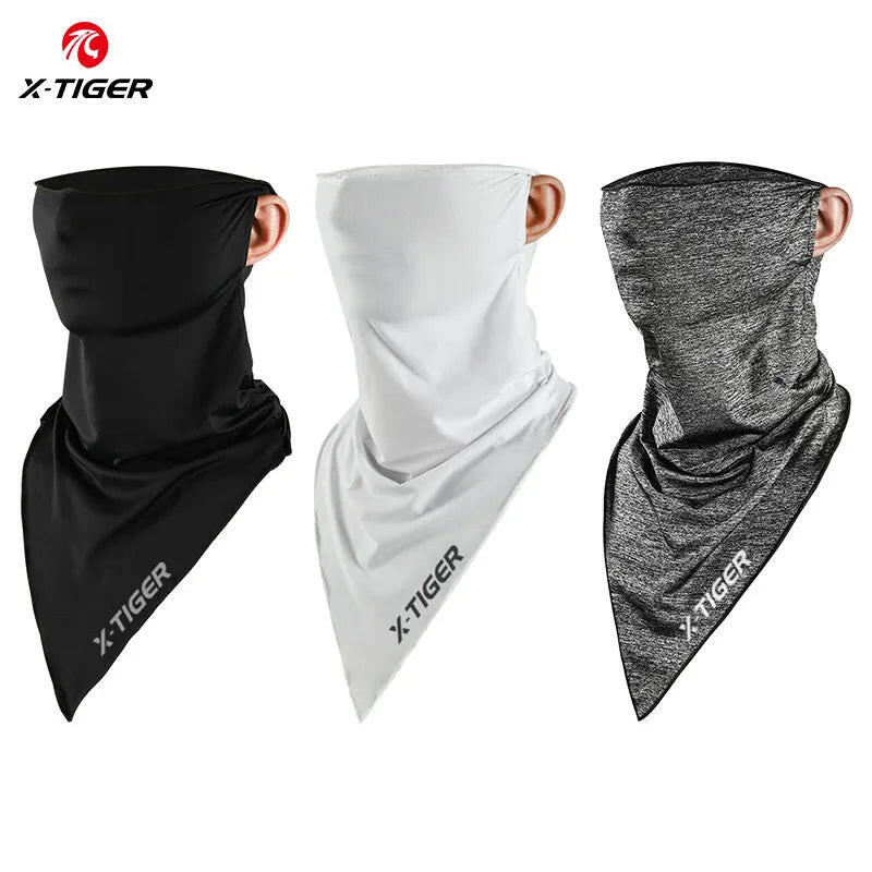 X-TIGER Face Mask Ice Fabric Sport Headband Summer Running Motorcycle Fishing Cycling Equipments Sun Protection Bicycle Bandana-WAYBIKER