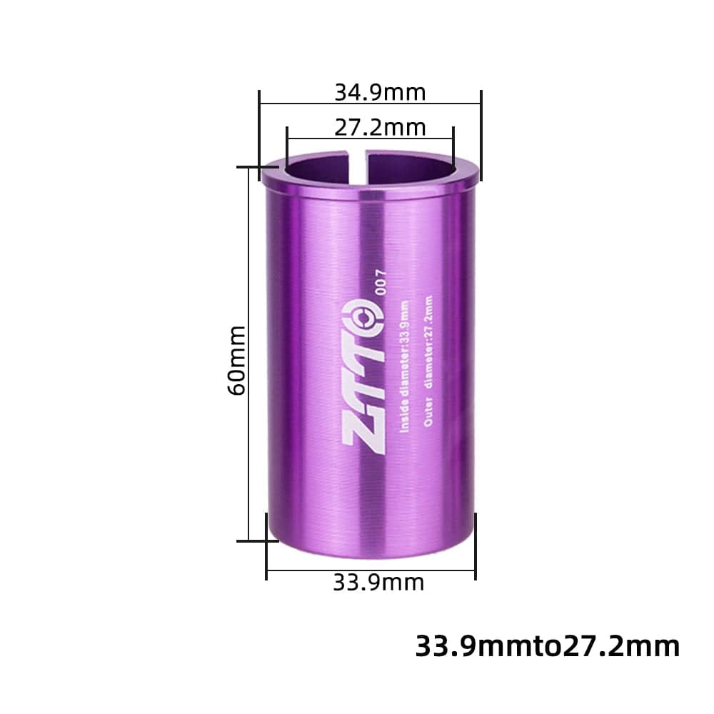 ZTTO Bicycle Seatpost Adapter Alloy Sleeve Convert Seat Post Tube Conversion Adapter 25.4 27.2 28.6 30.4 30.8 31.6 33.9 34.9-WAYBIKER