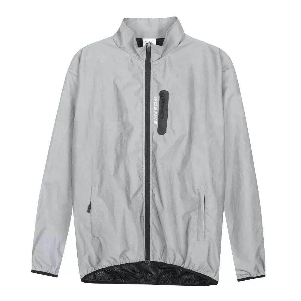 WOSAWE Cycling Jacket Reflective Windbreaker Night Glowing Running Waterproof Rainproof MTB Bicycle Bike Jacket Highly Visible-WAYBIKER