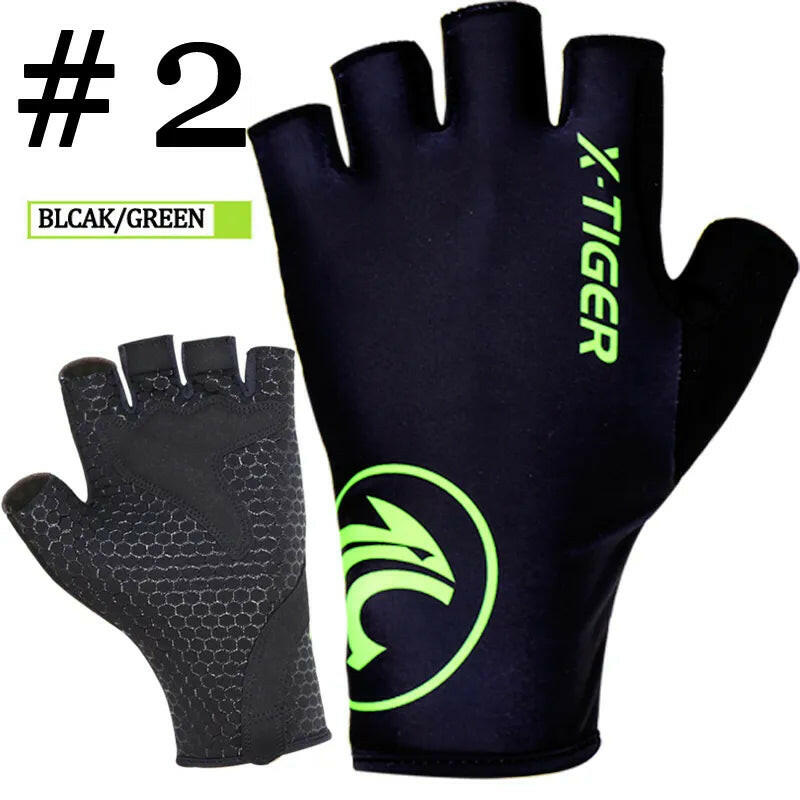 X-Tiger Cycling Gloves Outdoor Protect MTB Bike Gloves Washable Breathable Polyester Spandex Half Finger Racing Bicycle Gloves-WAYBIKER