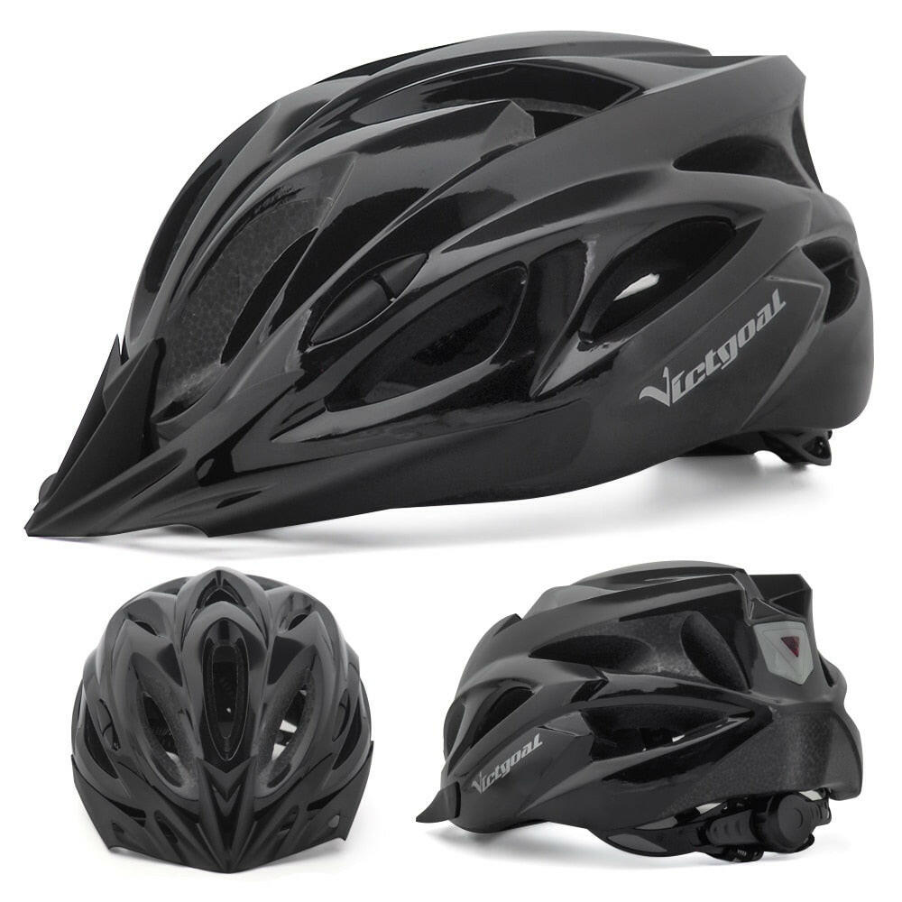 VICTGOAL Adults Bike Helmet Visor LED Rear Light Men Women Cycling Helmet Road Bicycle Helmets MTB E-Bike Scotter Headgear M/L-WAYBIKER