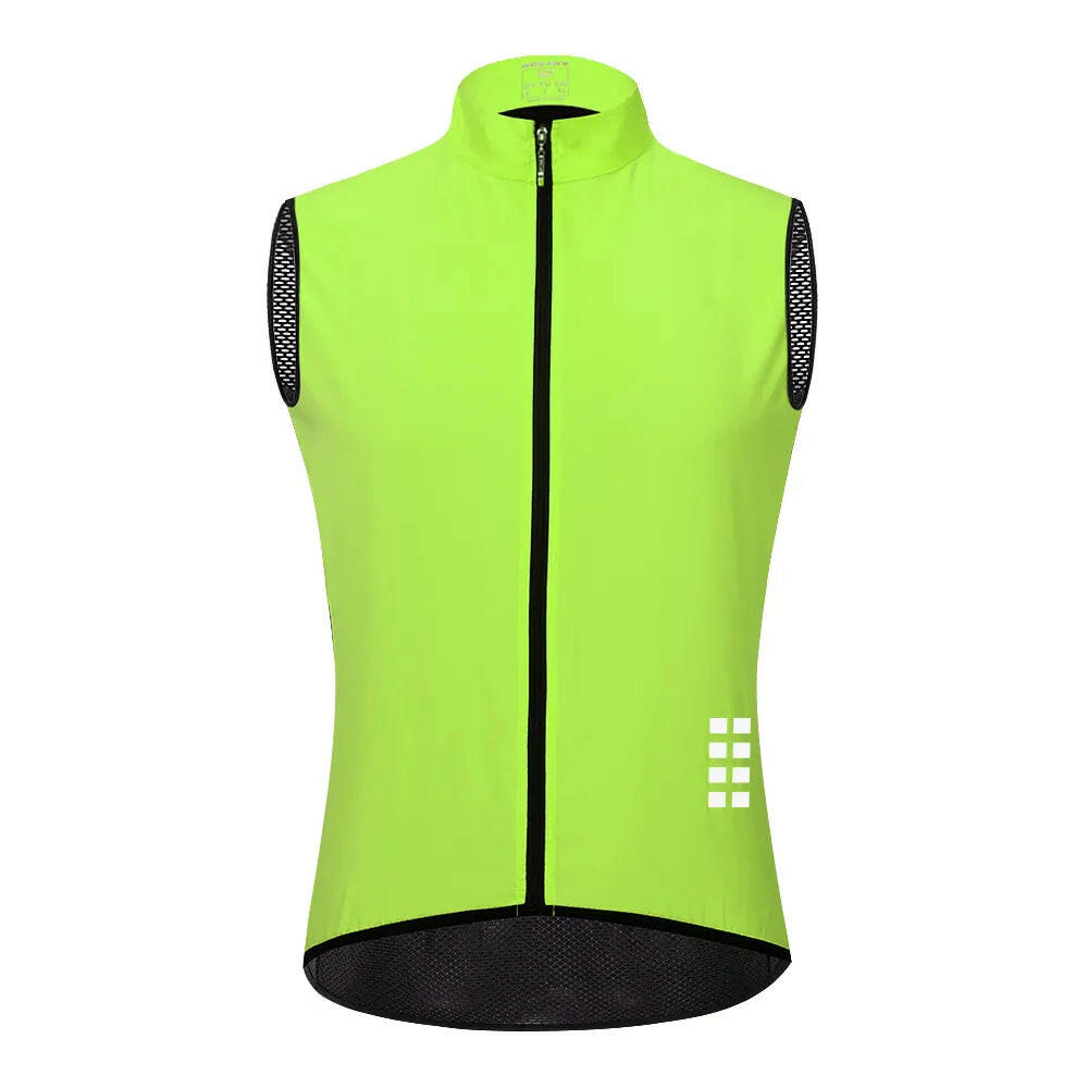 WOSAWE Reflective Cycling Vest Mesh Windproof Lightweight Ciclismo Mtb Bike Sleeveless Jersey Breathable Clothing Cycling Gilet-WAYBIKER