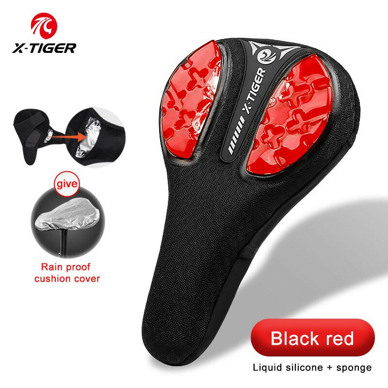 X-TIGER Bicycle Seat Cover 3D Sponge Polymer Soft Thickened Breathable Cycling Seat Mat Mountain Bicycle Saddle Seat Accessories-WAYBIKER