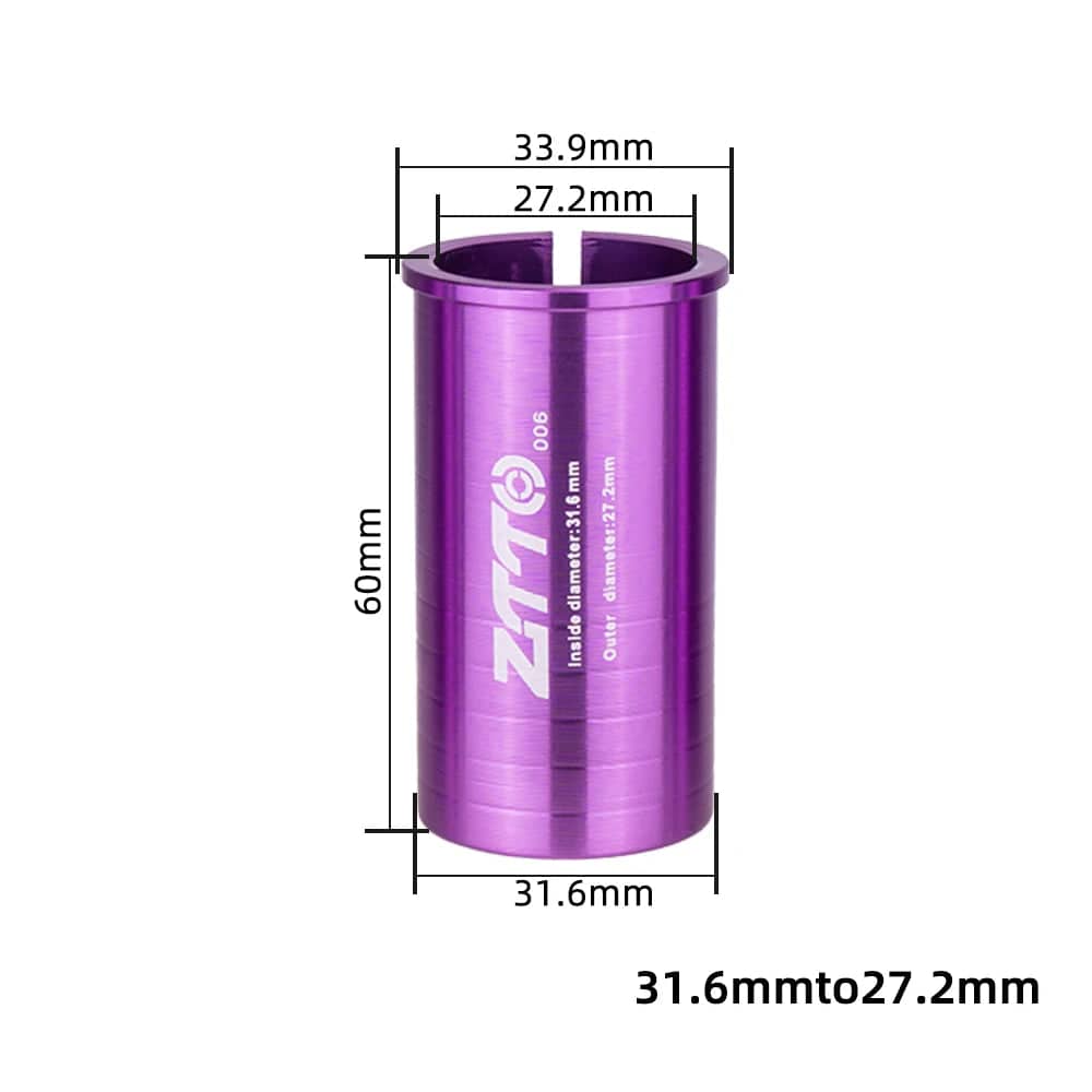 ZTTO Bicycle Seatpost Adapter Alloy Sleeve Convert Seat Post Tube Conversion Adapter 25.4 27.2 28.6 30.4 30.8 31.6 33.9 34.9-WAYBIKER