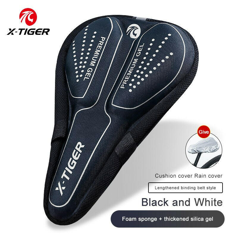 X-TIGER Bicycle Seat Cover 3D Sponge Polymer Soft Thickened Breathable Cycling Seat Mat Mountain Bicycle Saddle Seat Accessories-WAYBIKER