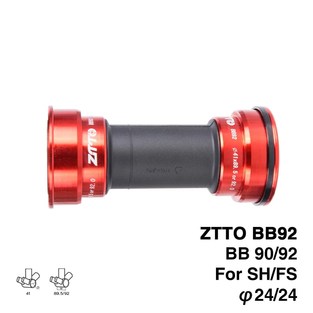 ZTTO BB92 MTB Press Fit Bottom Bracket 41mm Road Bike PF92 BB86 BB90 BB 24mm Crankset Chainset Crank Compatible BB72 SM BB71 41a-WAYBIKER