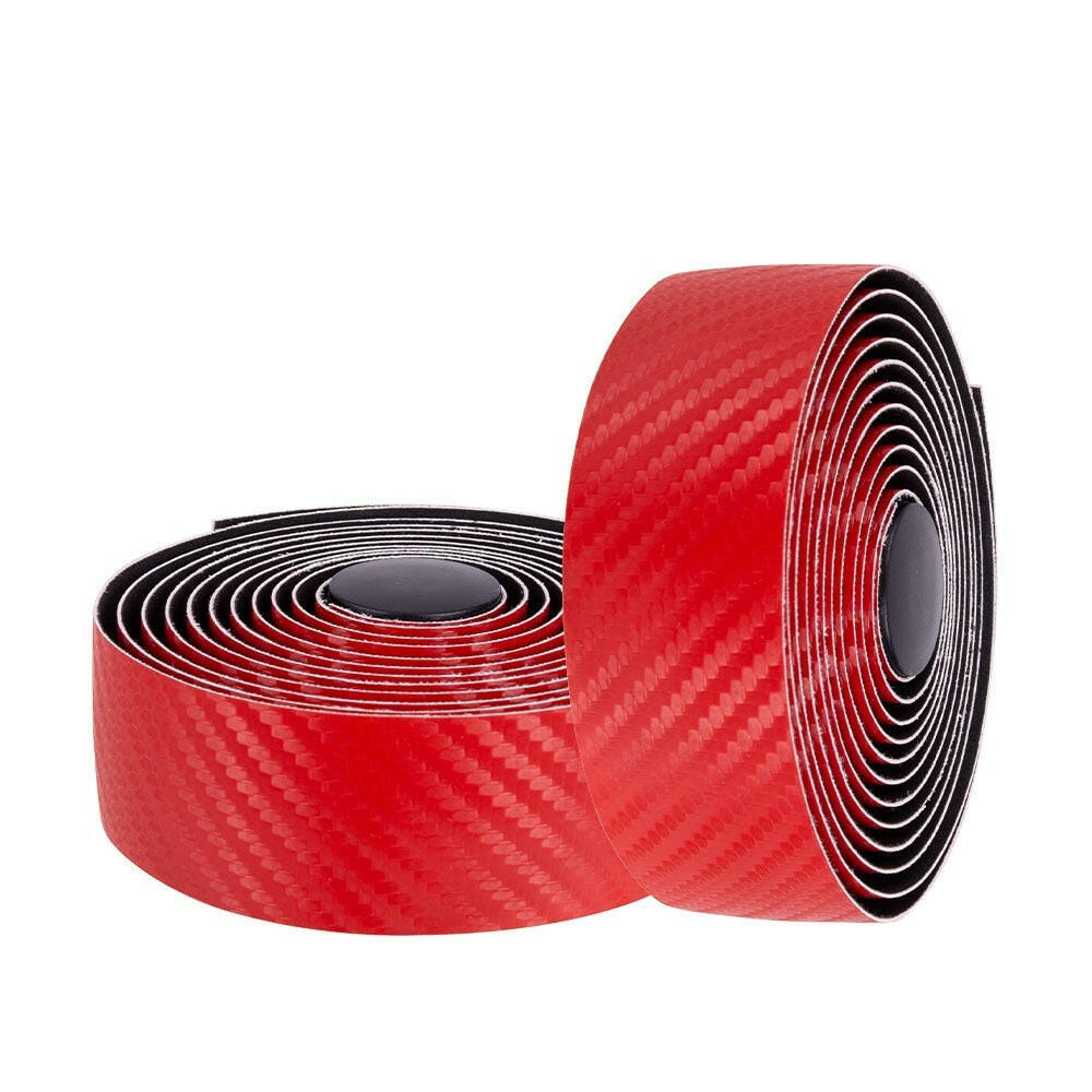 ZTTO Professional Road Bike Bicycle Handlebar Carbon Fiber Pattern EVA PU Bar Tape Soft Cycling Damping With 2 Bar Plug-WAYBIKER
