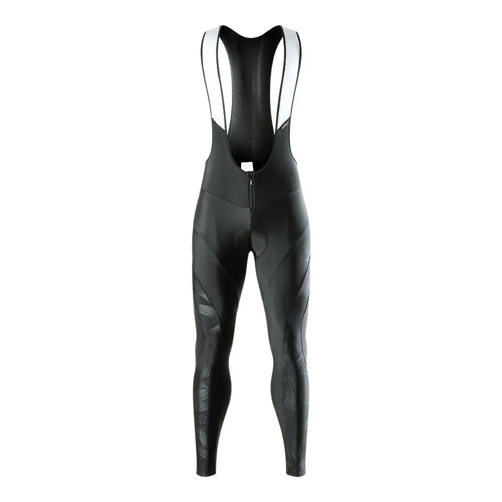 WOSAWE Men's Summer Breathable Cycling Bib Pants Mountain Bike Zipper Cycling Tights Pro Team Gel Padded MTB Bike Long Pants-WAYBIKER