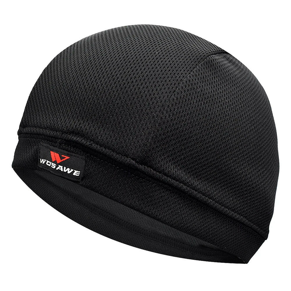 WOSAWE Quick Dry Cycling Cap Breathable gear Bicycle Motorcycle Helmet Sweat Inner Cap Summer Racing Hat Headwear Skull Beanie