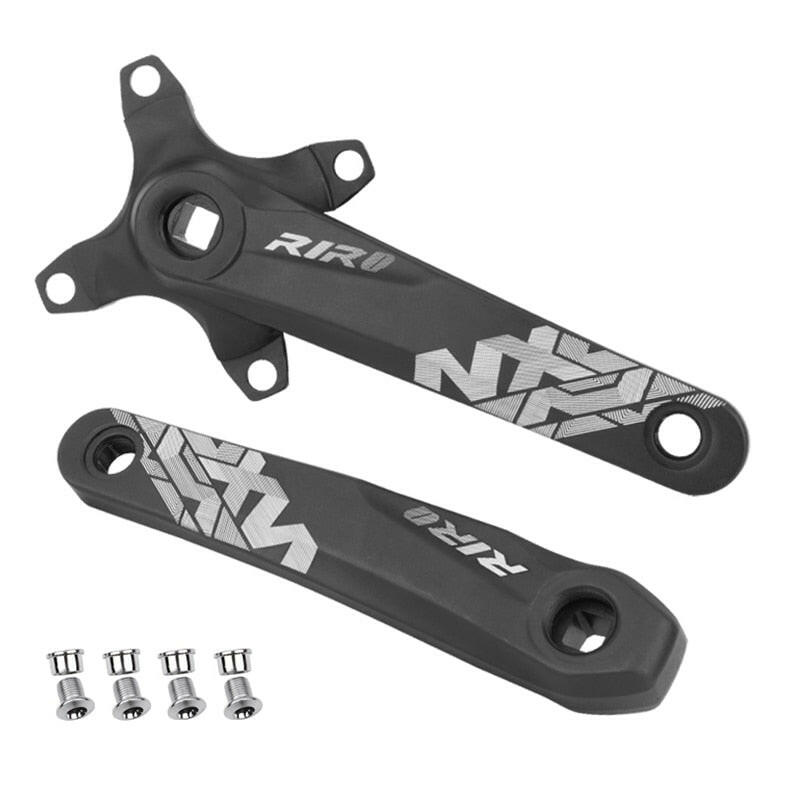 RIRO Bicycle Crankset 104BCD Mountain Bike Square Hole MTB Crank Aluminum Alloy 170/175mm Narrow Wide Single disc 32T34T/36T/38T-WAYBIKER