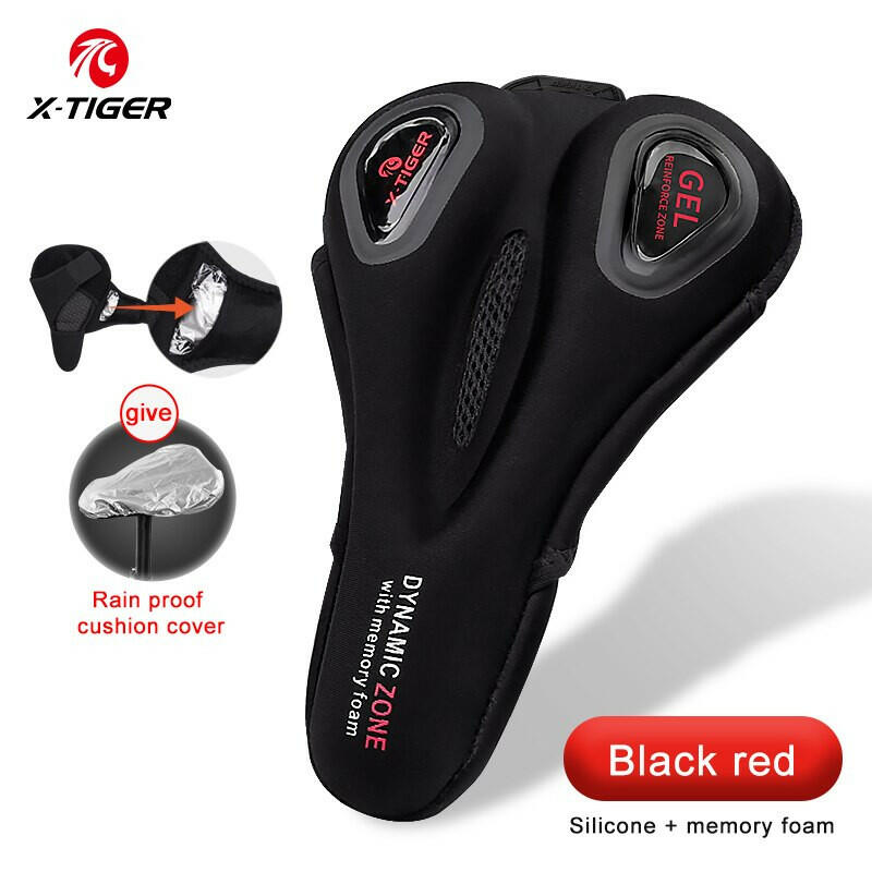 X-TIGER Bicycle Seat Cover 3D Sponge Polymer Soft Thickened Breathable Cycling Seat Mat Mountain Bicycle Saddle Seat Accessories-WAYBIKER