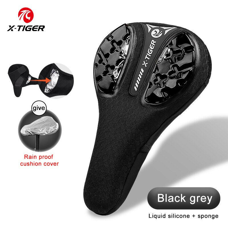 X-TIGER Bicycle Seat Cover 3D Sponge Polymer Soft Thickened Breathable Cycling Seat Mat Mountain Bicycle Saddle Seat Accessories-WAYBIKER