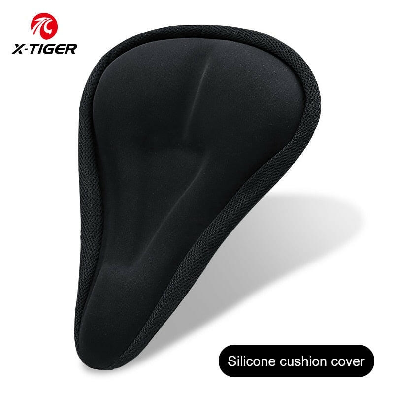 X-TIGER Bicycle Seat Cover 3D Sponge Polymer Soft Thickened Breathable Cycling Seat Mat Mountain Bicycle Saddle Seat Accessories-WAYBIKER