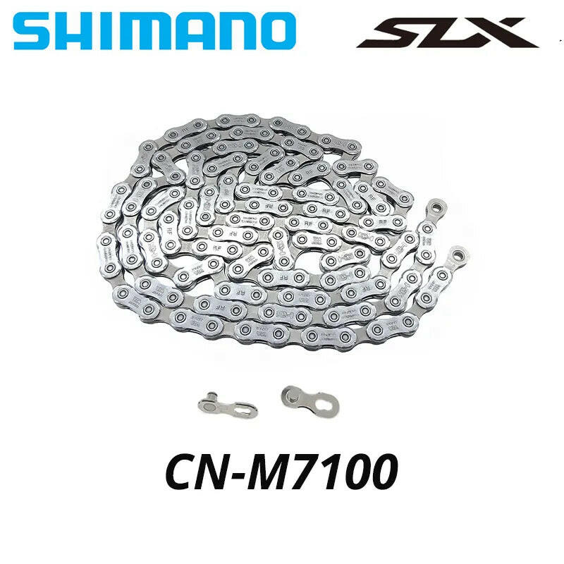 SHIMANO DEORE SLX M7100 Chain 12 Speed Mountain Bike Bicycle 12S Current MTB Parts WITH QUICK LINK M7100 124L 12V Chain-WAYBIKER