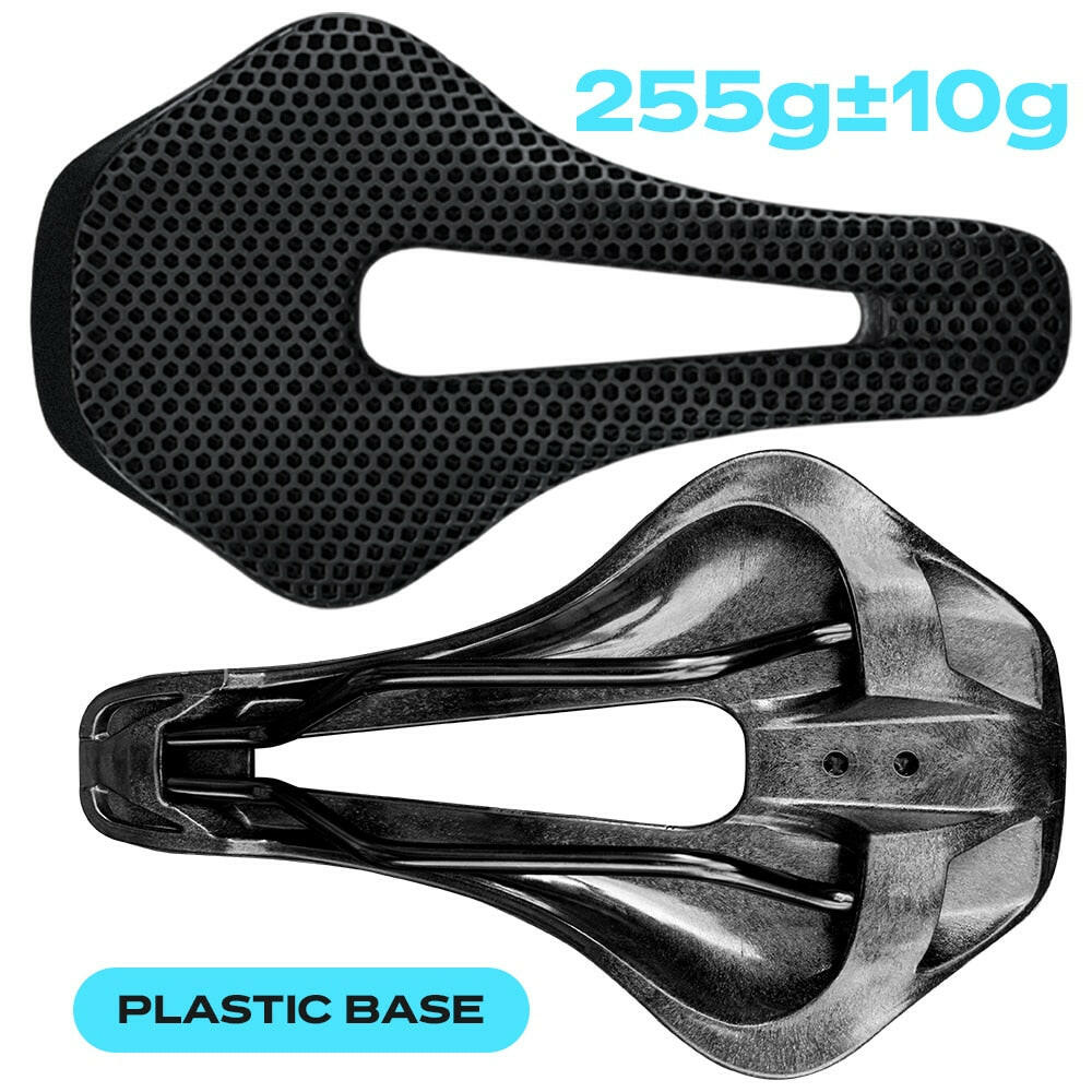 RYET 3D Printed Bicycle Saddle Ultralight Carbon Fiber Hollow Comfortable Breathable MTB Gravel Road bike Cycling Seat Parts-WAYBIKER