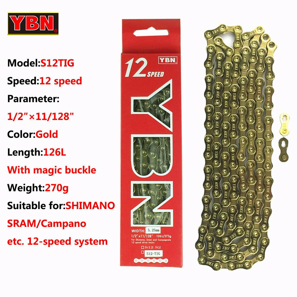 YBN Bike Chain Road Mountain Bicycle 10/11/12 Speed Chains MTB 10v 11v 12v For SHIMANO SRAM Parts With Links Lock-WAYBIKER