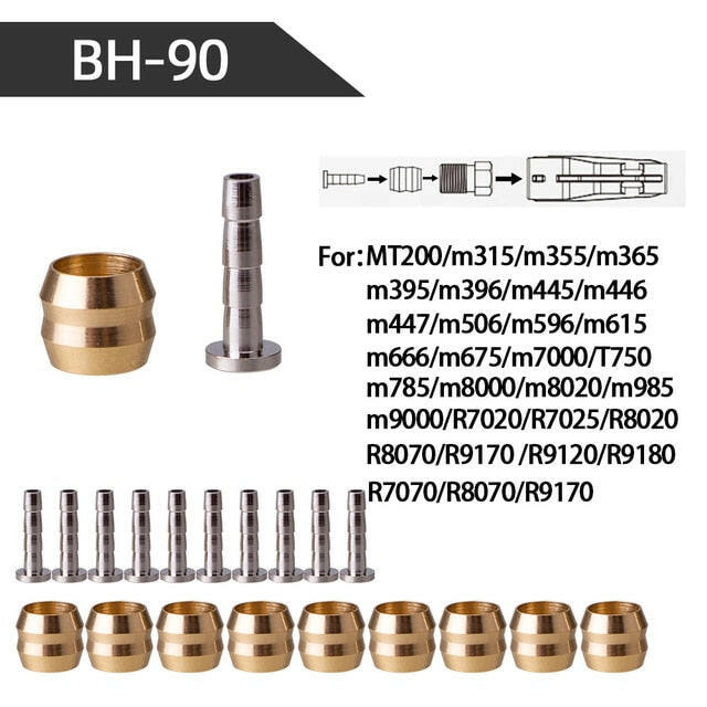 ZTTO 10Pcs MTB Bike Oil Brake Olive Head Oil Pin Hydraulic Disc Brake Oil Needle Brass Bushings For BH90 BH59 MAGuraTekRO Parts-WAYBIKER