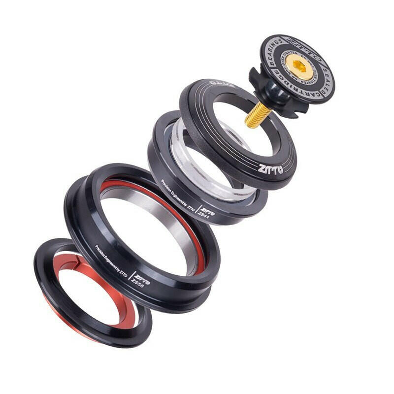 ZTTO Bicycle Internal Headset 44mm 56mm MTB Threadless Sealed Bearing 45 Degree ZS44 ZS56 Tapered Straight Fork Steerer 4456ST-WAYBIKER