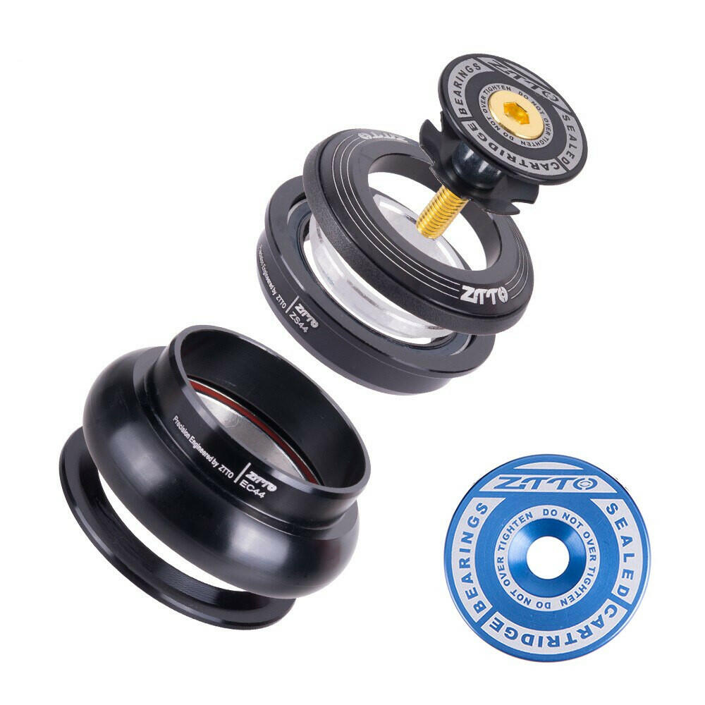 ZTTO 4444T MTB Bike Road Bicycle Headset 44mm ZS44 CNC 1 1/8"-1 1/2" 1.5 Tapered Tube fork Internal Threadless EC44 Headset-WAYBIKER