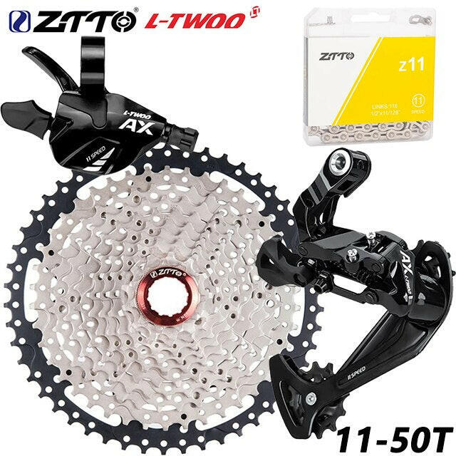 ZTTO MTB Bike 11 Speed Group set 1X11 Shift Lever Rear Derailleur 11V Chain Current 11V50T 52T Cassette MTB Sprocket K7 Flywheel-WAYBIKER