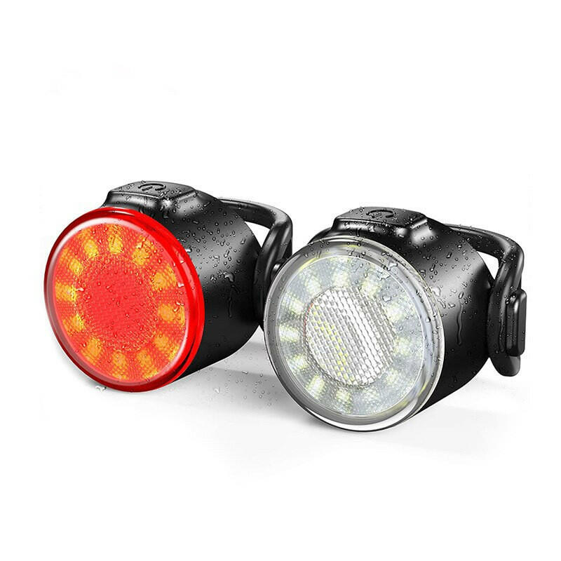 Rechargeable Bike Light Mini Warning Taillight LED COB Waterproof Highlight Riding Taillight Front Rear Bicycle Lamp Headlights